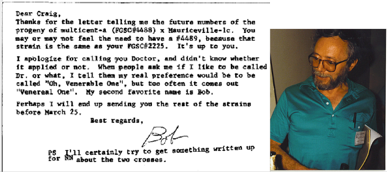 Bob's letter to Craig