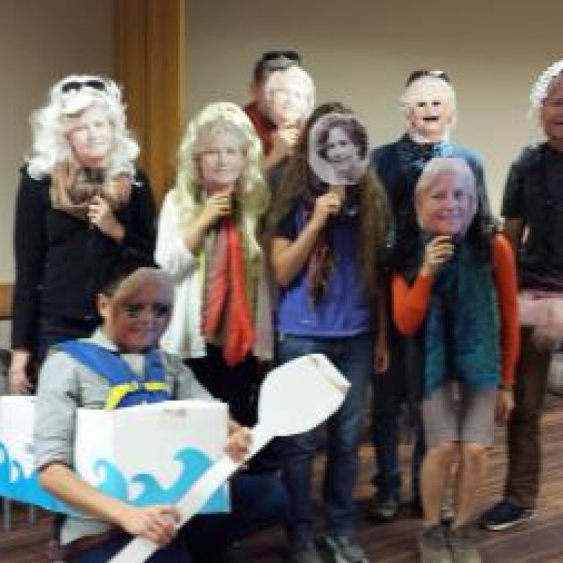 lab members dressing up as Dr. Glass for halloween
